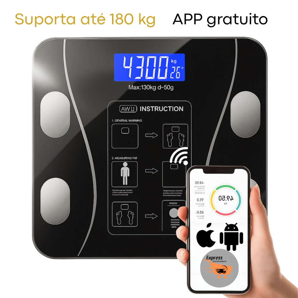 BALANZA DIGITAL DE BIOIMPEDANCIA 180KG