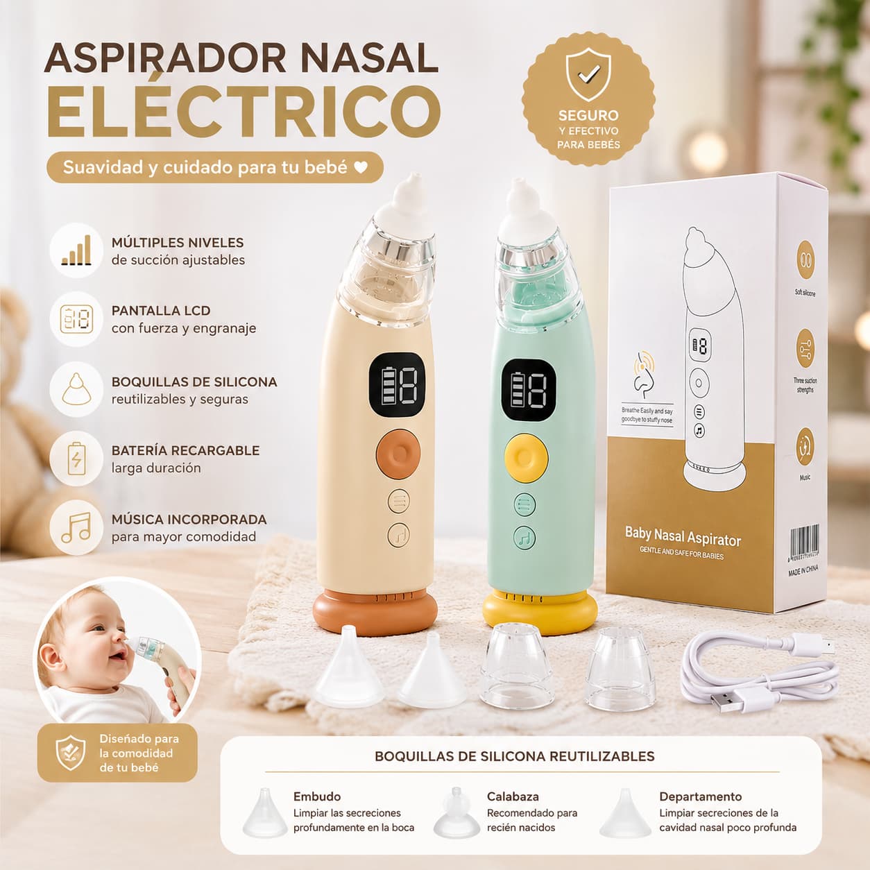 Aspirador Nasal El&eacute;ctrico
