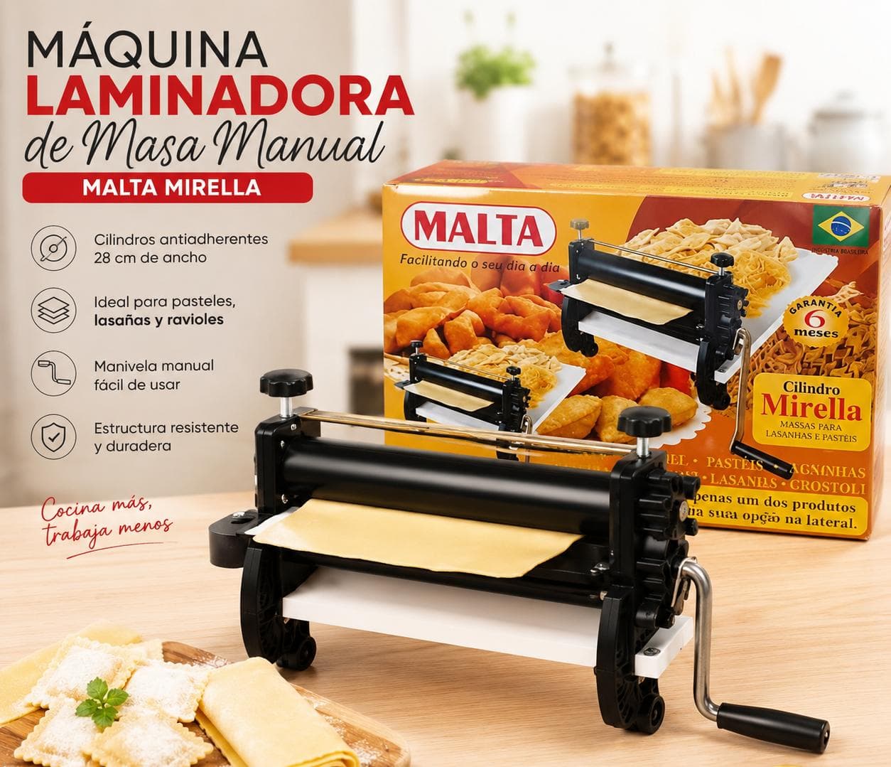 Maquina Laminadora de masa manual